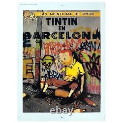 DRAN Tin Tin Barcelone ÉPREUVE D'ARTISTE 2016 RARE STREET ART PARIS POP UP