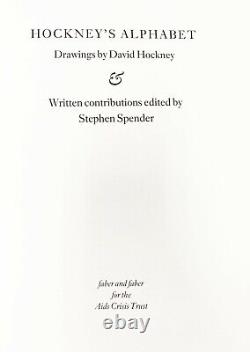 David Hockney Alphabet Lettre C Rare Original Lithographie Limitée Mint Cond