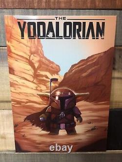 Displatez Le Rare Star Wars Le Mandalorien L'affiche Yodalorian Baby Yoda Grogu
