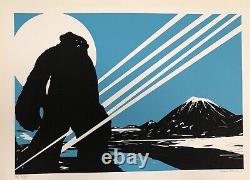 ÉPUISÉ RARE PhlAsh'Yeti Over Mount Fuji (Shooting Star)' sérigraphie AP