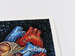 Emek Space Heart Mini Imprimé Signé Bill À Main 8x10 #/500 Rare Screen Art