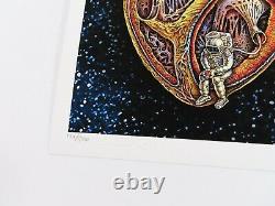 Emek Space Heart Mini Imprimé Signé Bill À Main 8x10 #/500 Rare Screen Art