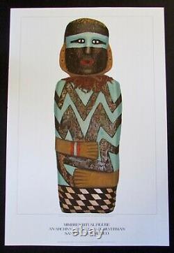 Estampe rare de Jack Silverman : Figure rituelle Mimbres du Nouveau-Mexique vers 1350.