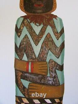Estampe rare de Jack Silverman : Figure rituelle Mimbres du Nouveau-Mexique vers 1350.