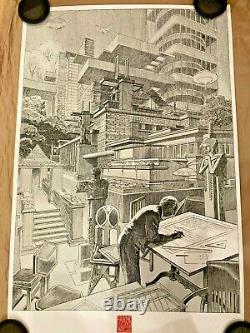 Frank Lloyd Wright Affiche Francois Schuiten Flw Rare And Mint Limited Edition