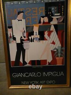 Giancarlo Impiglia'dîner Pour Deux' Rare'art Expo New York 87