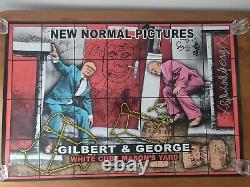 Gilbert & George 4 Rares Affiches Signées White Cube La Nouvelle Normale Complete Set