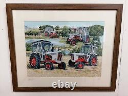 Grande Image Encadrée A3 Imprimer Rare Célèbre L'histoire David Brown Tracteurs 1/250