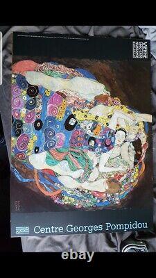 Gustav Klimt Lithographie Rare de 1986 Affiche d'exposition à Paris La Vierge 1913