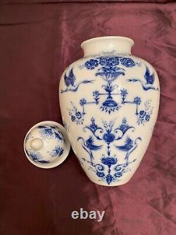 H&g Selb Heinrich Vase Grand Avec Couvercle 40cm Porcelaine Antique Rar Rar Comme Neuf