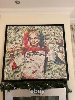Harley Quinn Art- Rare Limited Edition 1/1 Imprimé Encadré -signé Ooak