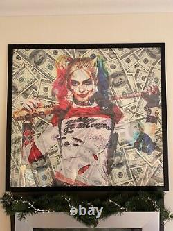 Harley Quinn Art- Rare Limited Edition 1/1 Imprimé Encadré -signé Ooak