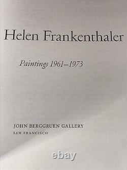 Helen FRANKENTHALER Peintures 1961-1973 Livre d'art rare Artiste new-yorkaise Abstrait