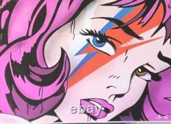 Impression Pop Art signée d'une fille Bowie RARE, édition limitée signée.