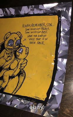 Jermaine Rogers'always Remember, Son' Art Print Rare Shattered Foi Variante