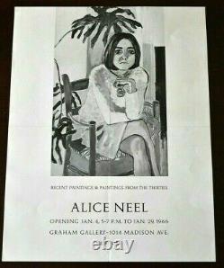 Julie Hall 1964 Affiche Publicitaire De New York Par Alice Neel (rare Trouver)