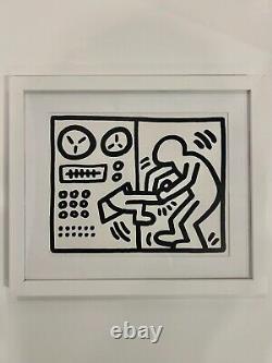 Keith Haring, Impression de Pop Shop, Édition limitée rare 1989, Encadrée 12 x 14