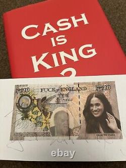 L'argent Est King 2 Harry/megan DI Face Tenner. Boo Qui A Signé/rare Banksy
