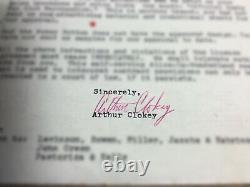 Lettre écrite et signée par ART CLOKEY, créateur de GUMBY, rare 21/07/83
