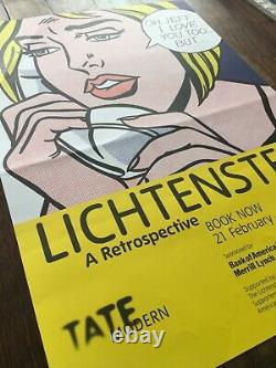 Lichtenstein Une rétrospective 2013 Tate Modern Affiche officielle de l'exposition RARE