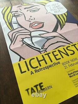 Lichtenstein Une rétrospective 2013 Tate Modern Affiche officielle de l'exposition RARE