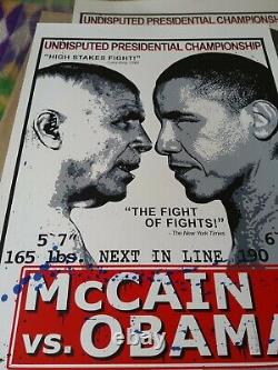 M. Brainwash'mccain / Obama' Very Rare Limited Edition Imprimer