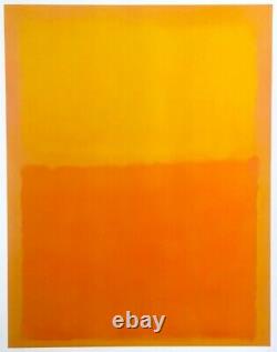 Mark Rothko Abstract Expressionist Rare Litho Affiche D'impression Orange & Jaune 1956