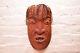 Masque Parata Maori En Bois Sculpté Rare Nouvelle-zélande Dents & Cheveux Art Tribal