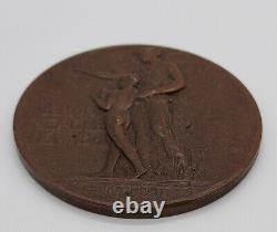 Médaille Rare de la Ligue des Arts Scolaires de New York City de 1929, pour le Prix du Mérite, Gorham Co.