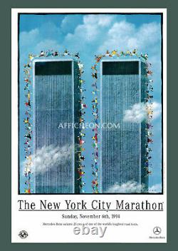 Mercedes-benz'25th New York City Marathon' Rare Original 1994 Affiche Imprimer