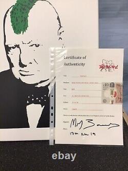 Mme Banksy Churchill, toile très rare avec caisse et certificat d'authenticité