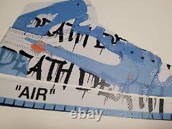 Mort NYC 19x13 Artiste de graffiti pop signé. Nike AIR Max Art. Rare avec COA