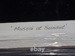 New Rare Limited Edition Print 48/50'massai At Sunset' De Jean Ryan
