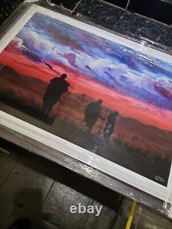New Rare Limited Edition Print 48/50'massai At Sunset' De Jean Ryan