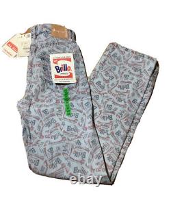 Nouveau Andy Warhol Brillo Pad Blue Jeans Rare Sz 2 Art Déco Hip Chick Pull & Ours
