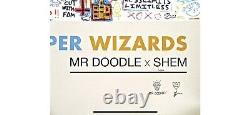 Nouveau M. Doodle X Shem Rock Paper Wizards -rare 20 Signed Edition Limitée /1000