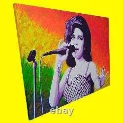 Nouveau Rare Gary Hogben Original La Reine De Camden Amy Winehouse En Acrylique Painting