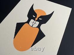 Olly Moss Wolverine Ou 2 Bat Men Edition Limitée Imprimer Rare
