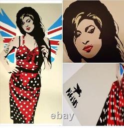 Pegasus, l'artiste de rue, Amy Winehouse Ange déchu (preuve d'artiste rare)