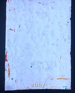 Peinture originale de Jean Michel Basquiat sur papier Street Art Graffiti signée Rare