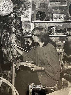 Peinture originale, signée et encadrée 'Rare Tangled Garden' par Pamela Crawford