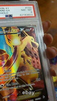 Pokemon Charizard Ex 100/106 Psa Nm Mt 8 Full Art Ultra Rare Xy Flashfire