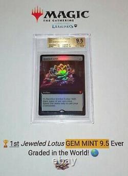 Première Jeweled Lotus Bgs 9.5 Gem Mint! Psa 10 Extended Art Foil Mtg Magic Rare