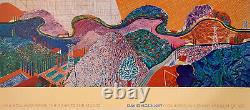 Rare 1980 David Hockney Gravure Sur Collotype Lacma Affiche Mulholland Drive