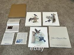 Rare (3) Set Edward J. Bierly Western Bluebirds Ltd Ed Imprimer 613/950 Wall Art
