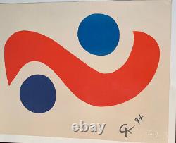 Rare Alexander Calder Skybird 1974 Affiche De Lithographie Estampillée