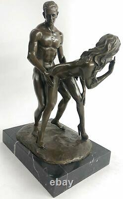 Rare Chef-d'œuvre Collectible De L'artiste Italien Mavchi Bronze Sculpture Statue