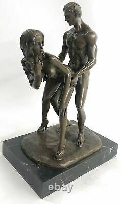 Rare Chef-d'œuvre Collectible De L'artiste Italien Mavchi Bronze Sculpture Statue