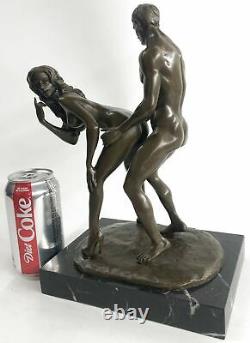 Rare Chef-d'œuvre Collectible De L'artiste Italien Mavchi Bronze Sculpture Statue Nr