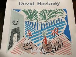 Rare David Hockney 1989 Exposition Art Poster Living Room & Terrace -santa Ana